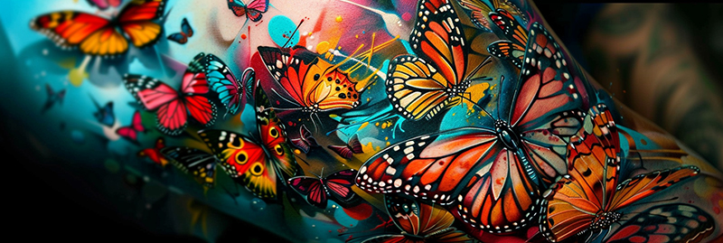 3d butterfly tattoo