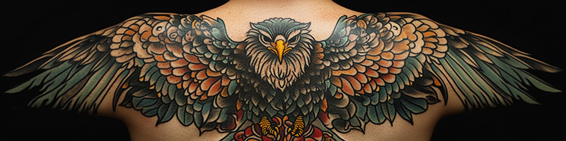 American Traditional Eagle Tattoo