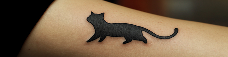 sleek black cat silhouette