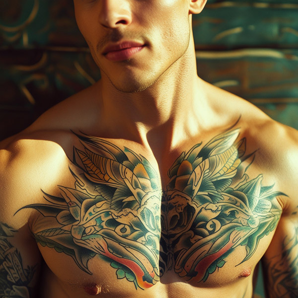 Chest tattoo