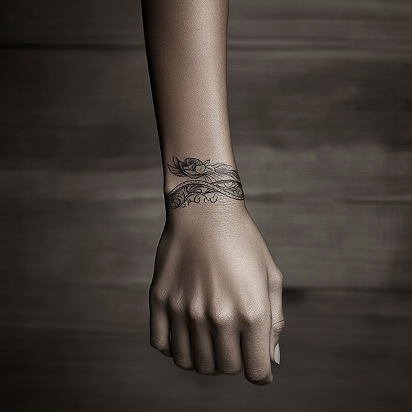 Visible wrist tattoo