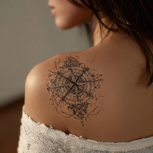Compass tattoo