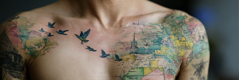 Travel-Inspired Tattoo for Adventurous Souls