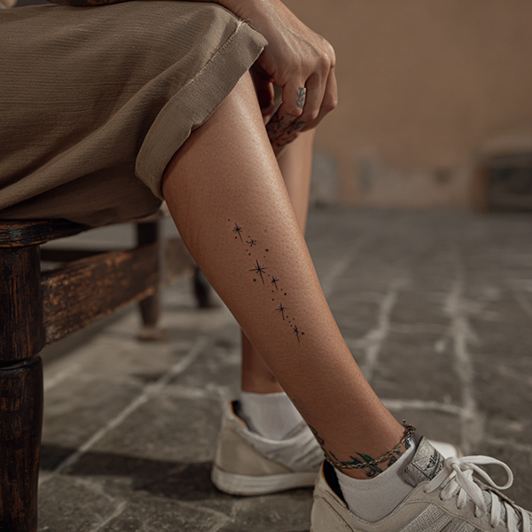 Single line tattoo